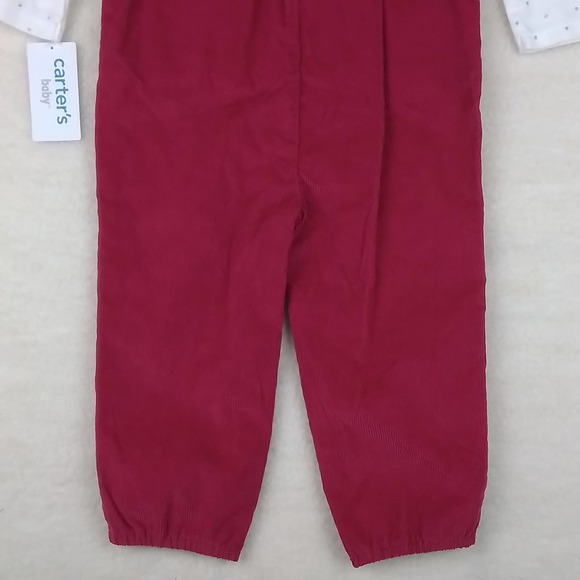 Carter's Baby 2-Piece Corduroy Overall Set Girl's Size‎ 24mo in Pink, White - Picture 6 of 14